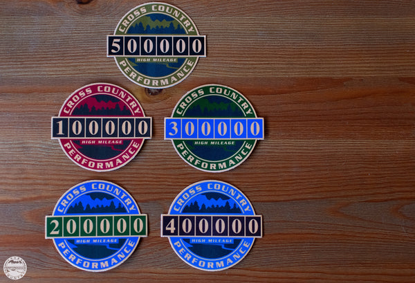 500K High Mileage Badge Sticker - Cross Country Performance